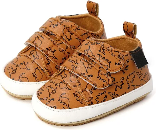 Miniatura 7 de QWZban Zapatos de bebé para niños y niñas, zapatillas de deporte con suela de goma antideslizante, para cuna de bebé, zapatos de vestir