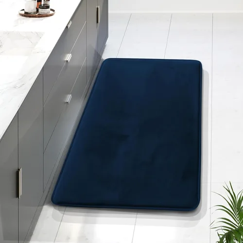 Miniatura 154 de Clara Clark tapete para baño, regadera o tina, de gomaespuma, negro, antiderrapante Azul claro