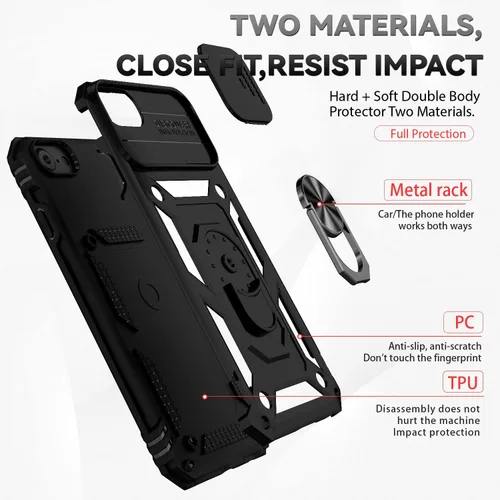 Miniatura 8 de Funda para iPhone SE (3ª y 2ª generación 2022/2020) y iPhone 8/7/6 con cubierta para lente de cámara, protector de pantalla HD, protección contra