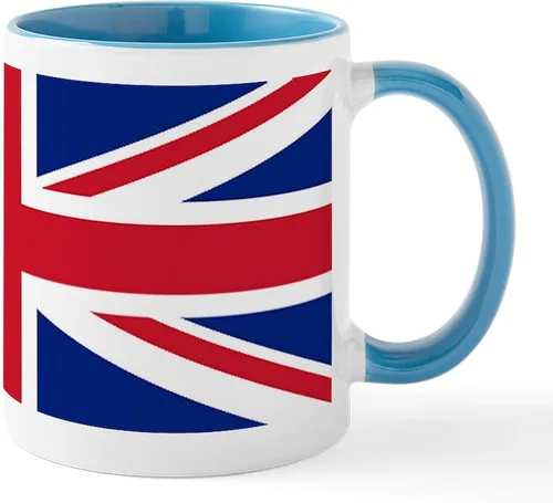 Miniatura 22 de CafePress Born American, British By Hea Taza de café de cerámica de 11 oz (11.0 fl oz)