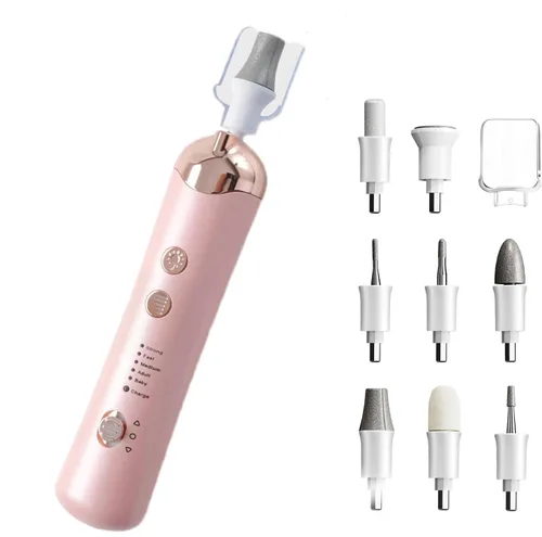 Kit profesional de manicura y pedicura, juego de limas eléctricas inalámbricas, herramientas recargables para pedicura de uñas para pies, 5