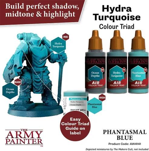 Miniatura 3 de Pinturas de guerra: Acrílicos: Air Phantasmal Blue – 1x 18ml de pintura acrílica de The Army Painter Pintura para aficiones – Miniaturas de Dungeons
