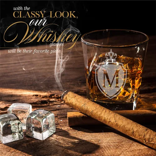 Miniatura 6 de Juego de decantadores de whisky personalizados, 9 opciones de diseño, 5 decantadores de licor de cristal personalizables con tapón de vidrio
