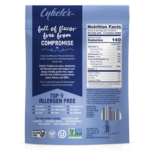 Miniatura 2 de Cybele's Free To Eat Mini galletas sin gluten y veganas, a base de plantas, sin lácteos, soja ni nueces, galletas crujientes, aperitivo seguro