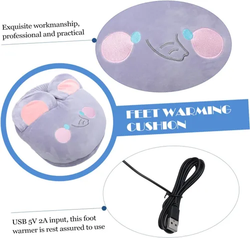 Miniatura 7 de Healeved Zapatos Zapatillas calentadas Pie para pies Almohadilla de calentamiento rápido Almohadilla de calefacción Calentador de pies Calentadores