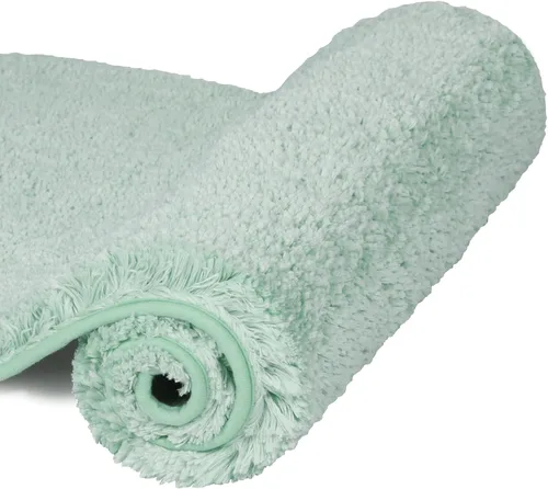 Miniatura 74 de Walensee Alfombra de baño antideslizante (16 x 24 pulgadas, color rubor) absorbente de agua, microfibra suave, lavable a máquina, alfombra de baño