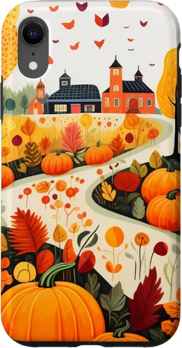Miniatura 24 de iPhone 12 mini hojas otoño calabaza patrón otoño color hojas caso