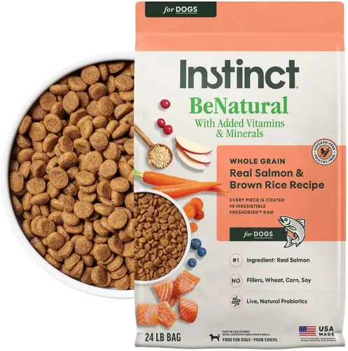 Miniatura 16 de Instinct Be Natural, alimento seco natural para perros, croquetas con recubrimiento crudo - carne de res real y cebada, bolsa de 25 lb