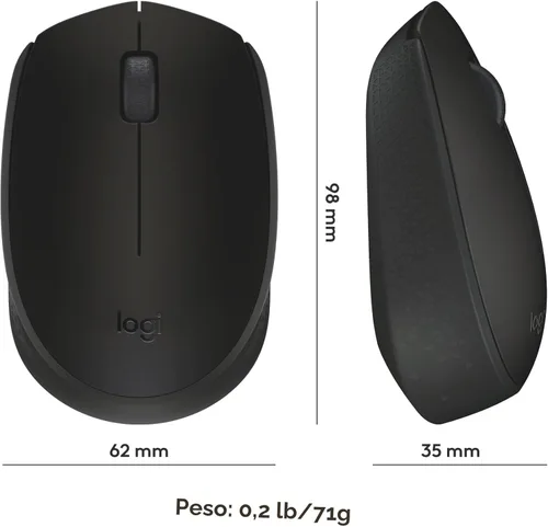 Miniatura 8 de Logitech M170 ratón inalámbrico para PC, Mac, portátil, 2.4 GHz con receptor USB Mini, seguimiento óptico, vida útil de la batería de 12 meses