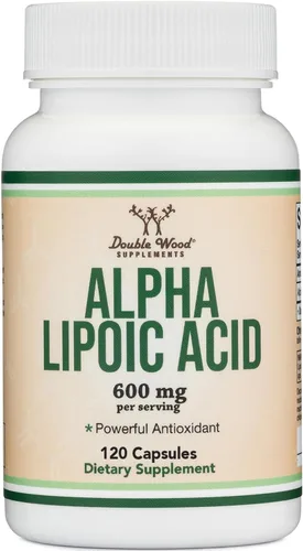 Miniatura 8 de Ácido Alfa Lipóico 600 mg por porción, 60 cápsulas (Tercera parte probada, sin transgénicos, sin gluten, seguro para veganos) Potente antioxidante
