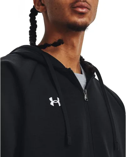 Miniatura 4 de Under Armour Rival - Sudadera de vellón para hombre, con capucha y cierre con cremallera completa