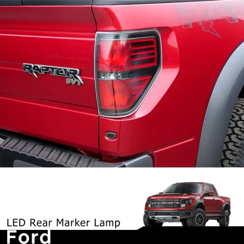 Miniatura 7 de Luces LED de Marcador Lateral para Ford F150 SVT Raptor Pick Up 2010-2014, Luces de Marcador Trasero/Trasera F150, Lente Ahumada Roja, Kits de Luz