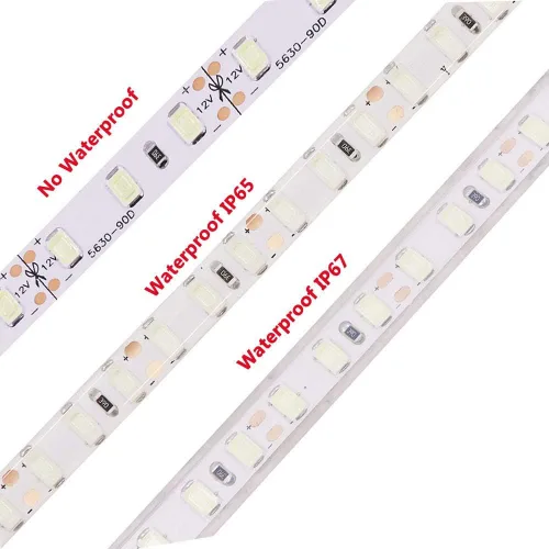 Miniatura 8 de Tira de luces LED de 16.4 pies, 12 V, 600 unidades SMD 5630, impermeables, flexibles, superbrillantes, 2 veces más brillo que la cinta LED SMD5050