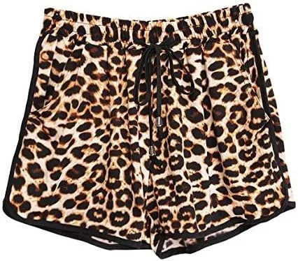 Miniatura 3 de Kafeimali - Pantalones cortos de verano para mujer, diseño de leopardo