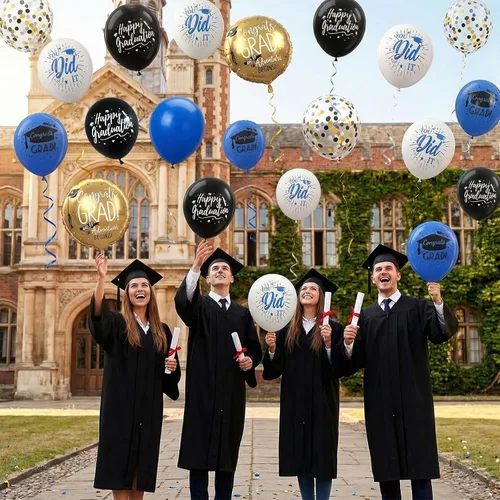 Miniatura 7 de HILAVO Globos negros, azules, blancos