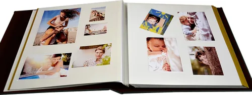 Miniatura 5 de Zoview Álbum de fotos magnético autoadhesivo, álbum familiar, cubierta de cuero, álbumes DIY hechos a mano con capacidad para fotos de 3 x 5, 4 x 6