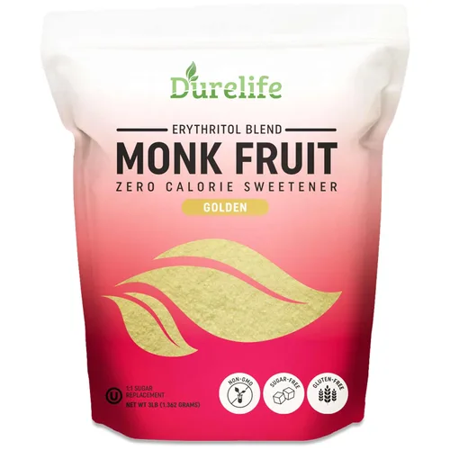 Miniatura 9 de DureLife Edulcorante de Fruta del Monje, Clásico - Sustituto del Azúcar Blanco, Compatible con Dieta Keto, Reemplazo de Azúcar 1:1, Cero Calorías