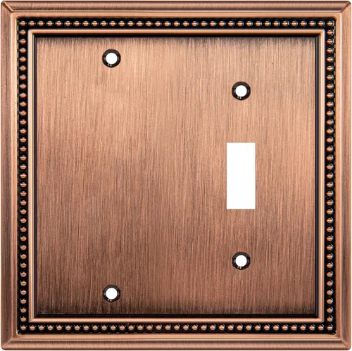 Miniatura 91 de Henne Bery Sunken Pearls - Placa de pared decorativa resistente para interruptor, cubierta para tomacorrientes (doble dúplex, níquel satinado)