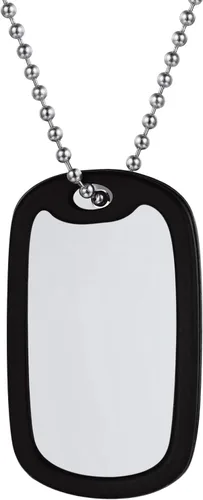 Richsteel - Placa de identificación estilo Hip Hop militar para collar, fibra de carbón, colgante de bibliabala, para mujeres y hombres joya de