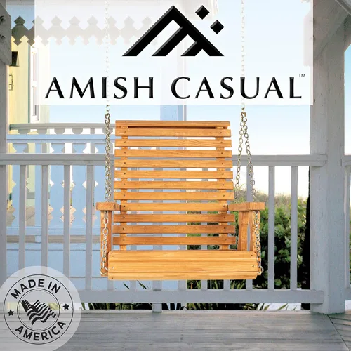 Miniatura 3 de Amish - Silla giratoria resistente con tratamiento a presión (mancha de cedro)