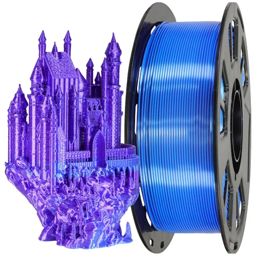 Miniatura 9 de MIKA3D Paquete de 6 carretes de filamento bicolor para impresora 3D de 1.75mm, filamento de seda PLA para impresión 3D, 6 carretes – seda
