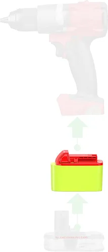 1 adaptador de actualización para Milwaukee M18 tipo (no V18 más antiguo) Herramientas inalámbricas para baterías Ryobi de 18 V (sin función de