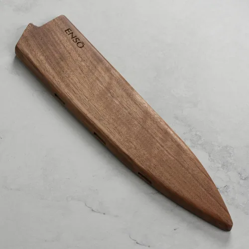 Miniatura 5 de Enso Cuchillo de chef grande con funda, fabricado en Japón, serie HD, VG10, acero inoxidable de damasco, hoja de 9.5 pulgadas con cubierta Saya