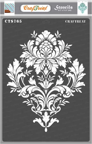 CrafTreat Plantillas para álbumes de recortes, plantillas de mandala de brocado para pintar en madera, paredes, muebles, lienzo, papel, tela, suelo