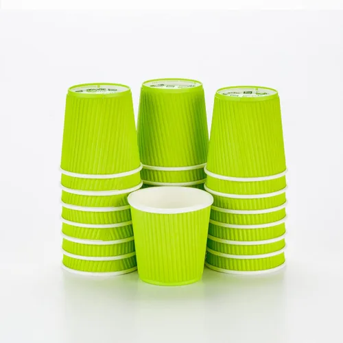 Miniatura 13 de Vasos de café de papel aislado de pared corrugada, 12 onzas, 12 onza, Negro