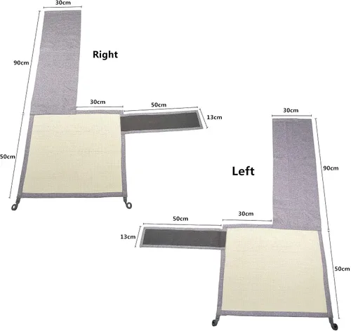 Miniatura 4 de Sillón rascador para gatos, protección de muebles de sisal natural contra gatos, rascador de esquina para sofá, silla, sofá, fácil instalación Sofá