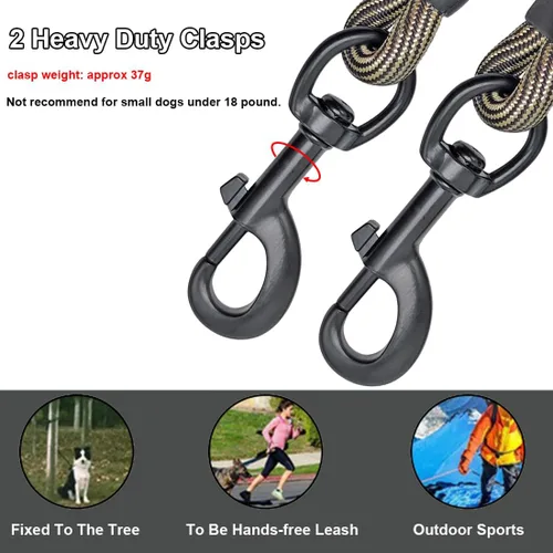 Miniatura 2 de BTINESFUL Correa de Amarre para Perro, Cuerda de Control Correa de Cuerda Larga, 8ft 12ft 20ft 30ft 50ft 75ft Correa para Perros de Patio - Perros