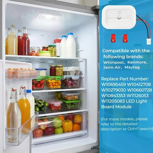 Miniatura 5 de Actualización 2026 W10695459 W10843353 W11683243 para Whirlpool Kenmore Maytag Refrigerador Led Module Componente, Reemplaza W10660728 W10279030