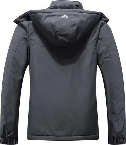 Miniatura 2 de Chaqueta de esquí impermeable para mujer, resistente al viento, cortavientos, abrigo de nieve cálido con capucha