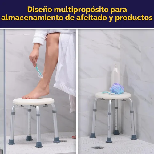 Miniatura 7 de Altura ajustable taburete de baño., RTL12004KD, Blanco, 1, 1