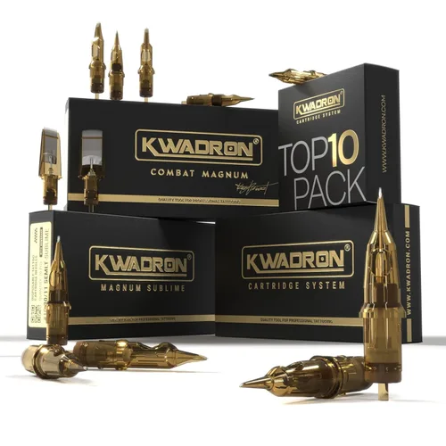 Miniatura 10 de Kwadron Cartucho de Aguja para Tatuaje, Caja de 20, Delineadores Redondos de Conicidad Larga - 5 Delineadores Redondos de Conicidad Larga - 35/5RLLT