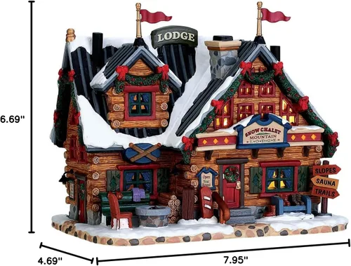 Miniatura 4 de Lemax Vail Village Edificio iluminado: Apres-Ski Lodge, porcelana