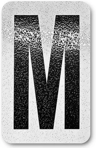 Miniatura 25 de Despegar y pegar individuales, números y letras de aluminio reflectantes, se adhiere al hormigón, madera, metal, azulejos, ladrillo, vidrio