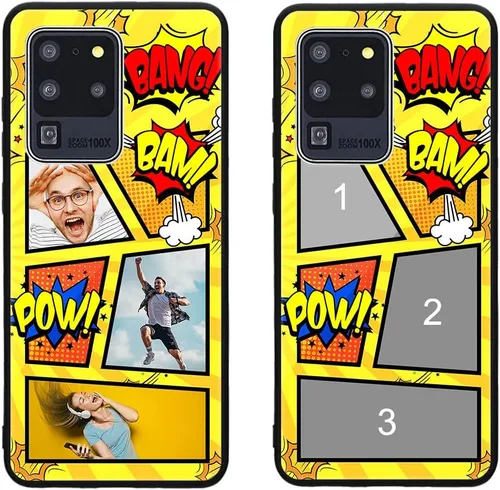Miniatura 596 de Funda de teléfono personalizada para Samsung Galaxy S22+ / S22 Plus 5G, funda de TPU suave de vidrio templado antiarañazos personalizada con foto