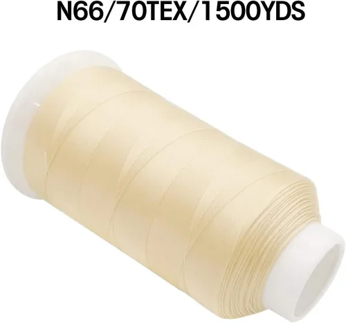 Miniatura 2 de Desirable Life Hilo de coser de nailon N66 de 1500 yardas, tamaño #69 T70 210D/3 para cuero de mezclilla, a mano, máquina, manualidades, bolsa
