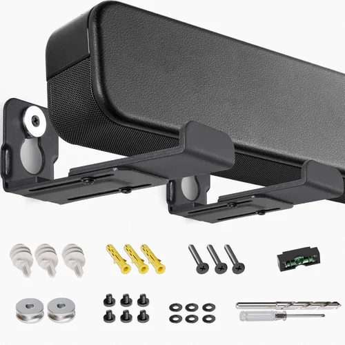 AENTGIU Soporte de barra de sonido debajo del televisor, soporte de pared ajustable para barra de sonido con 3.4 a 5.8 pulgadas, estante universal