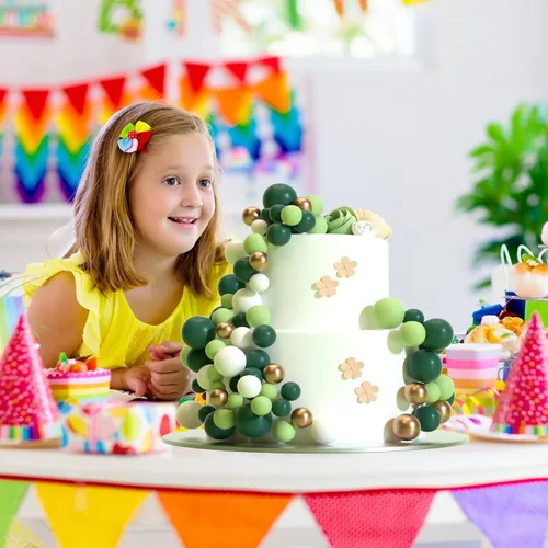 Miniatura 5 de ASTARON 32 piezas de decoración para tarta de bolas, mini globos para tarta, palos para decoración de tarta, bolas de espuma, púas para tarta