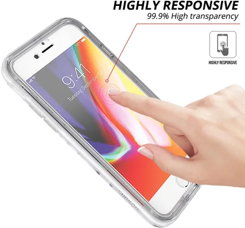 Miniatura 3 de SURITCH Funda para iPhone 8/iPhone 7/iPhone Se 2022, [protector de pantalla integrado] protección completa de policarbonato duro + cubierta a prueba