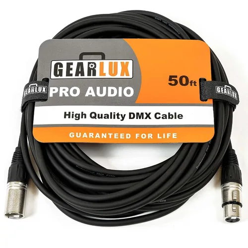 Miniatura 12 de Gearlux Cable DMX, 3 pines, macho a hembra, 3.2 pies - paquete de 10