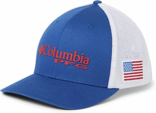 Miniatura 709 de Columbia - Gorra de malla con bandera con árboles unisex para adultos, corona alta
