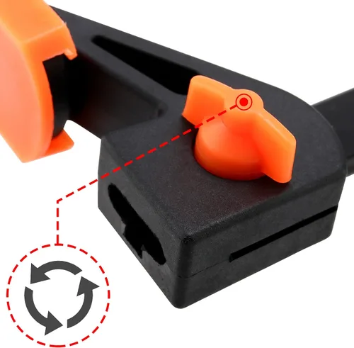 Miniatura 3 de PINGEUI 4 paquetes de abrazaderas de agarre rápido de 8 pulgadas, abrazaderas de madera ajustables, abrazaderas de barra ligeras para carpintería