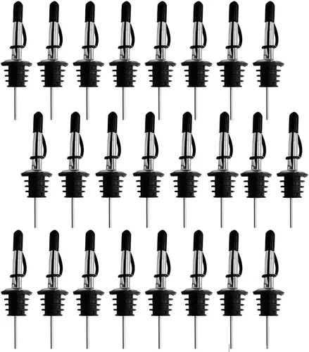 Miniatura 12 de 12 vertedores de botellas de licor con peso, boquilla de aceite de oliva abatible automática, boquilla dispensadora de aceite de oliva de acero