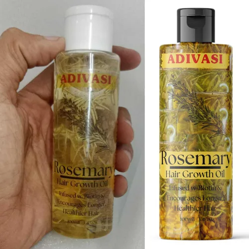 Miniatura 2 de BlueQueen Adivasi - Aceite natural puro para el cabello, hecho por Pure Adivasi, aceite indio para el cabello para hombres y mujeres, aceite bio