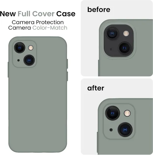 Miniatura 3 de FireNova Funda diseñada para iPhone 13, funda de silicona mejorada [protección de cámara], forro interior de microfibra antiarañazos, 6.1 pulgadas