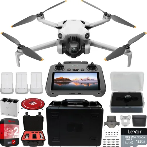 Miniatura 9 de DJI Mini 4 Pro dron plegable con control remoto RC 2 (con pantalla) kit Fly More Plus con baterías extendidas, cámara de video 4K HDR para adultos