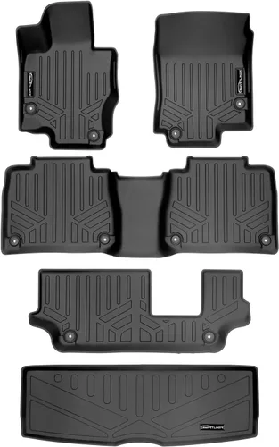 Miniatura 14 de SMARTLINER Juego de tapetes de piso de ajuste personalizado de 2 filas compatibles con Mercedes-Benz AMG GLE 53 2021-2025